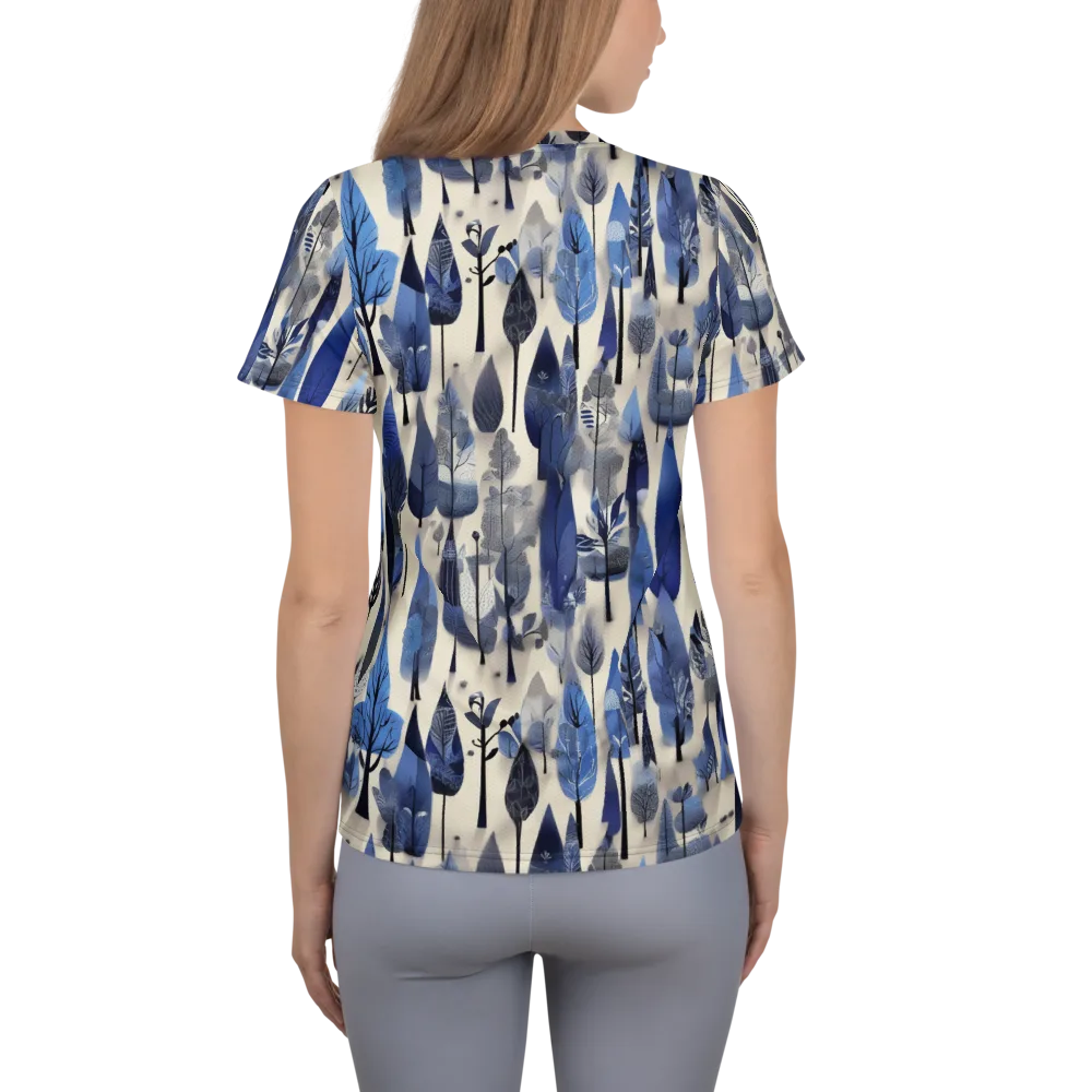 Azure Canopy on Women's Athletic T-Shirt — Back