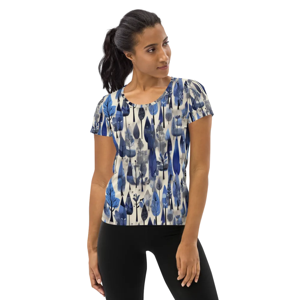 Azure Canopy on Women's Athletic T-Shirt — Front