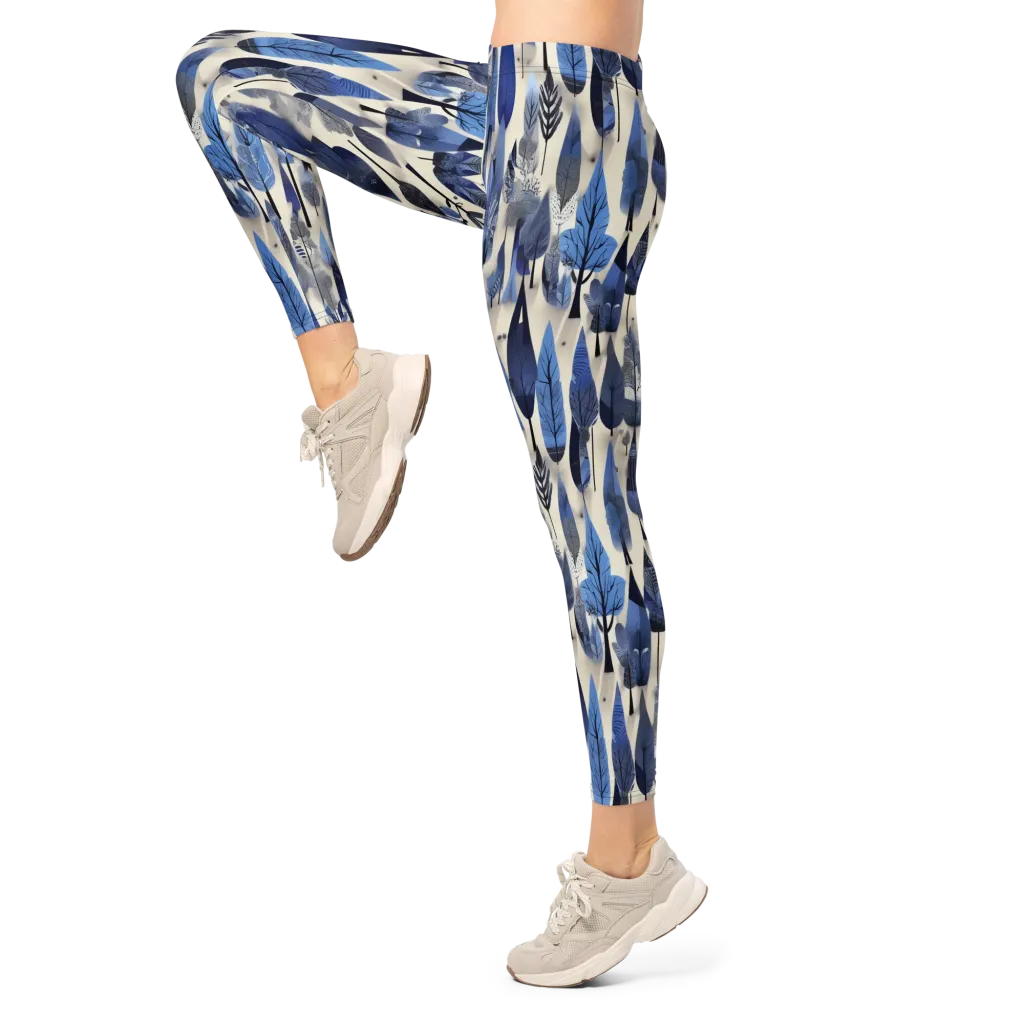 Azure Canopy on Leggings — Left