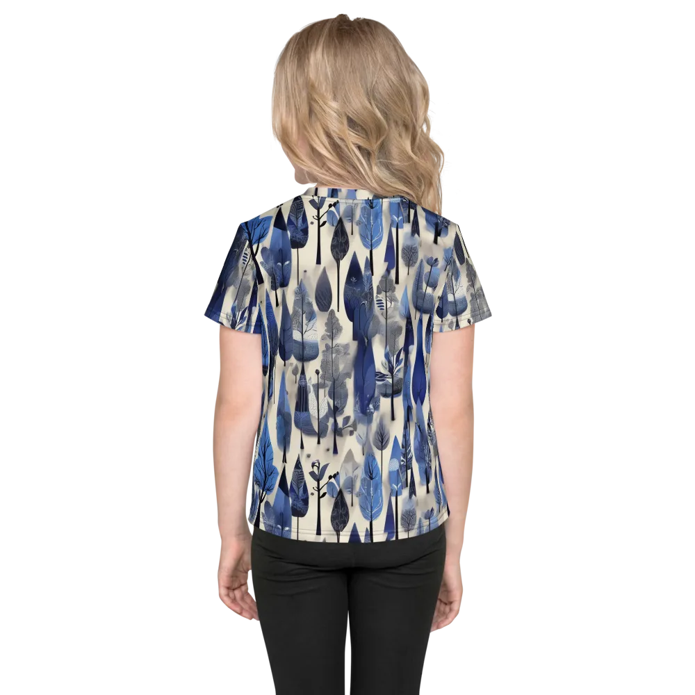 Azure Canopy on Kids Crew Neck T-Shirt — Back