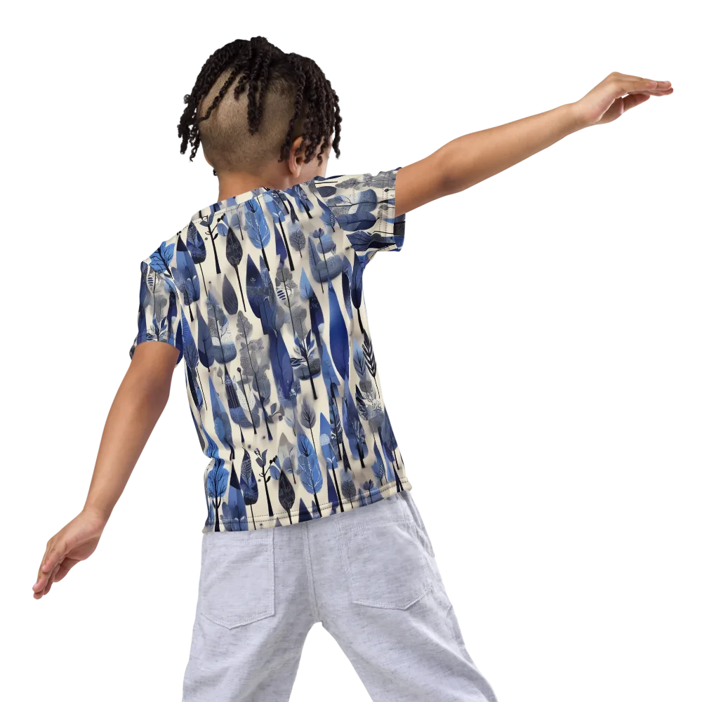 Azure Canopy on Kids Crew Neck T-Shirt — Back