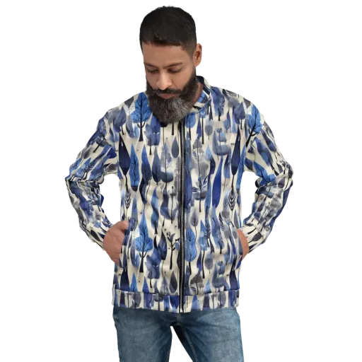 Azure Canopy on a Bomber Jacket