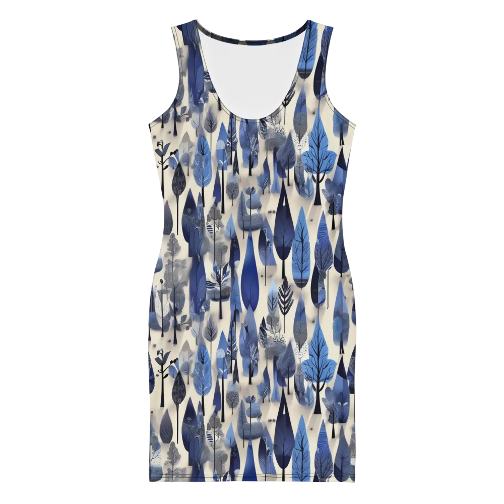 Azure Canopy on Bodycon Dress — Front