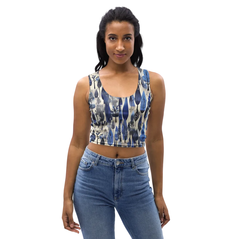 Azure Canopy on Crop Top — Front