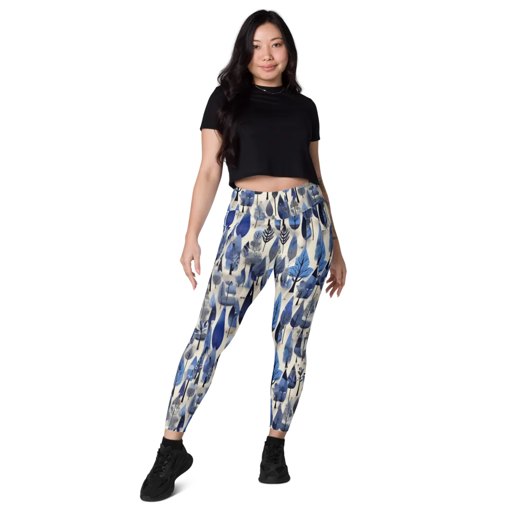Azure Canopy on Leggings with Pockets — Front