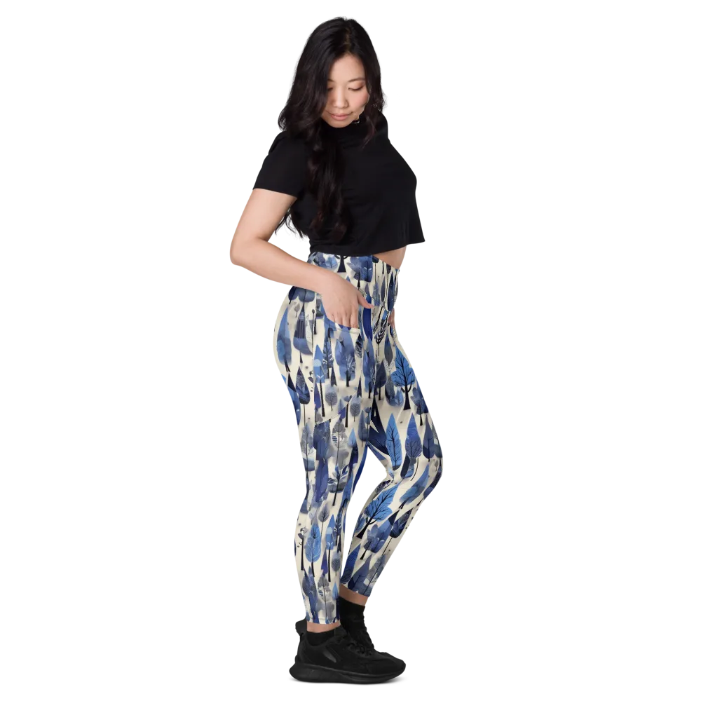 Azure Canopy on Leggings with Pockets — Right