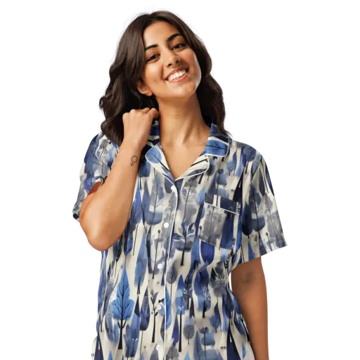 Azure Canopy on a Women's Short Sleeve Pajama Top