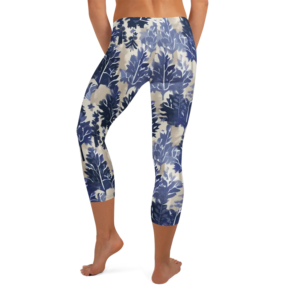 Indigo Understory on Capri Leggings — Back