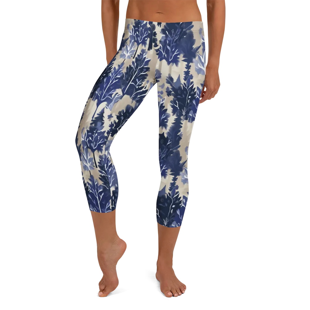 Indigo Understory on Capri Leggings — Front