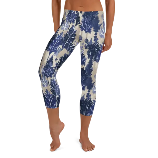 Indigo Understory on a Capri Leggings