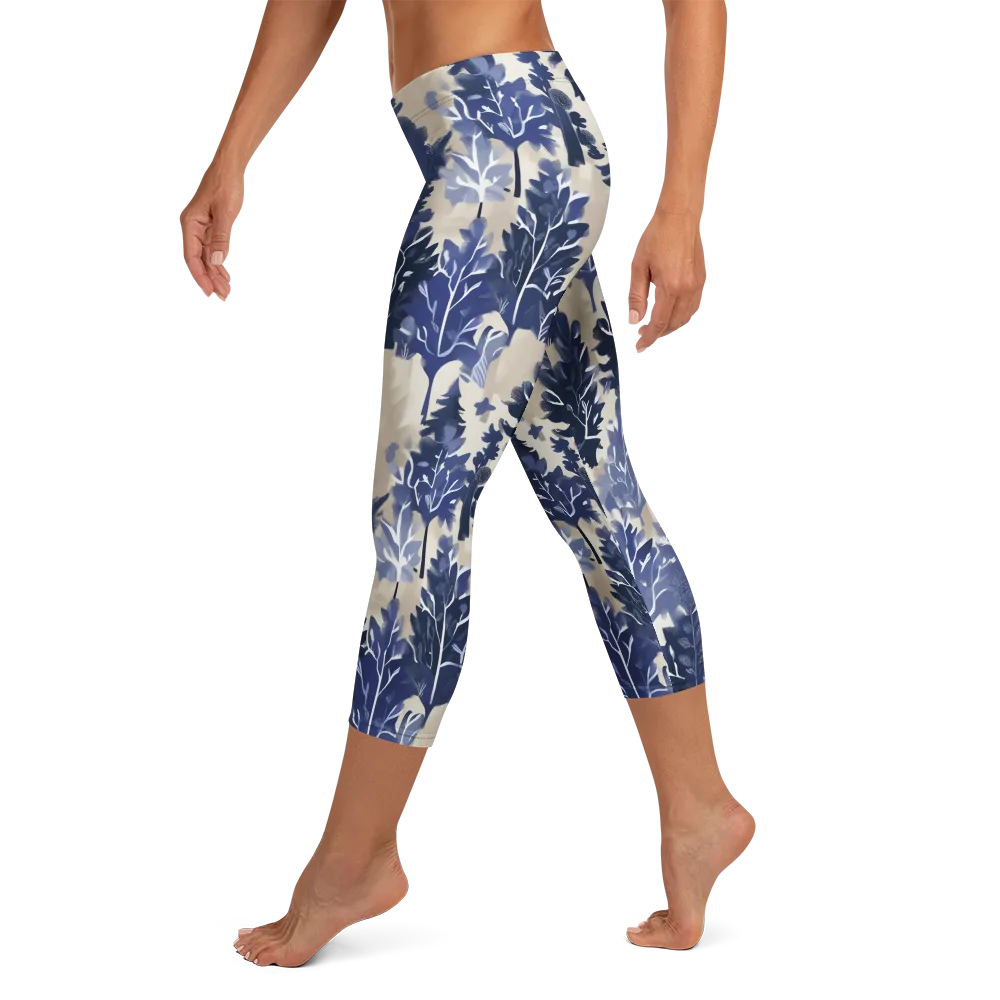 Indigo Understory on Capri Leggings — Left