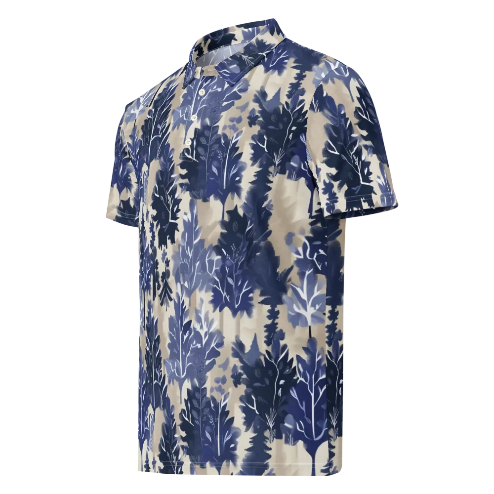 Indigo Understory on Men's Slim Fit Polo Shirt — Left Front