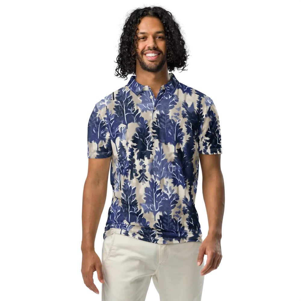 Indigo Understory on Men's Slim Fit Polo Shirt — Front
