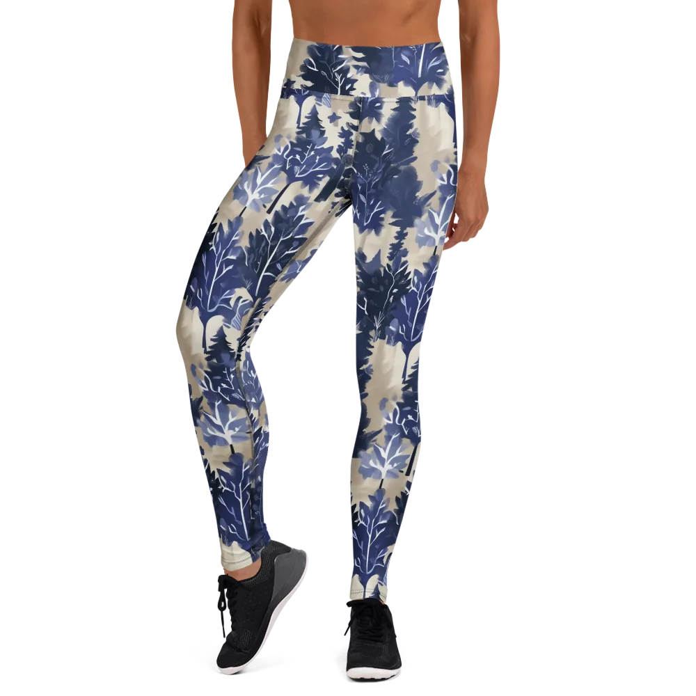 Indigo Understory on Yoga Leggings — Front