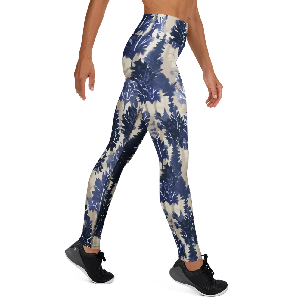 Indigo Understory on Yoga Leggings — Right