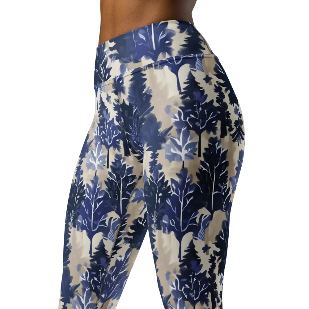 Indigo Understory on Yoga Leggings — Left Front