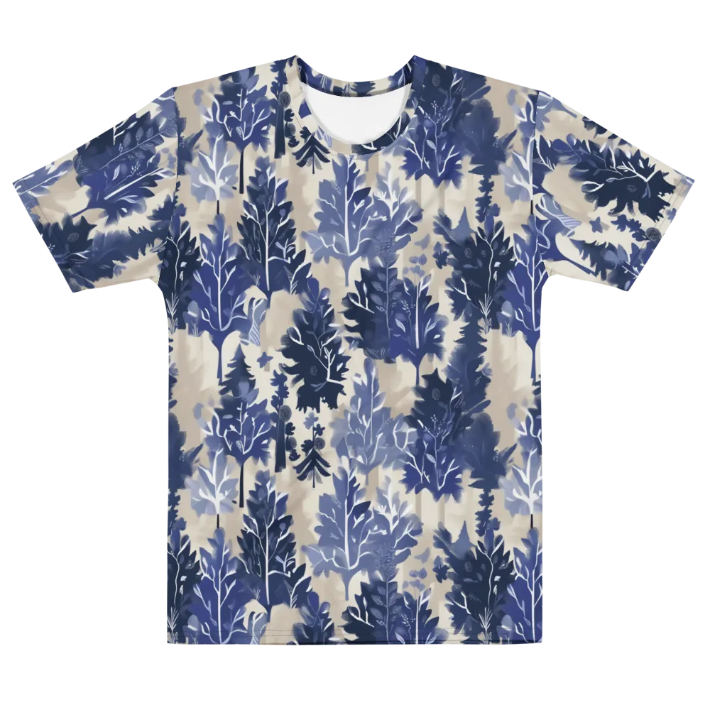 Indigo Understory on Men's Cotton Crew Neck T-Shirt — Front
