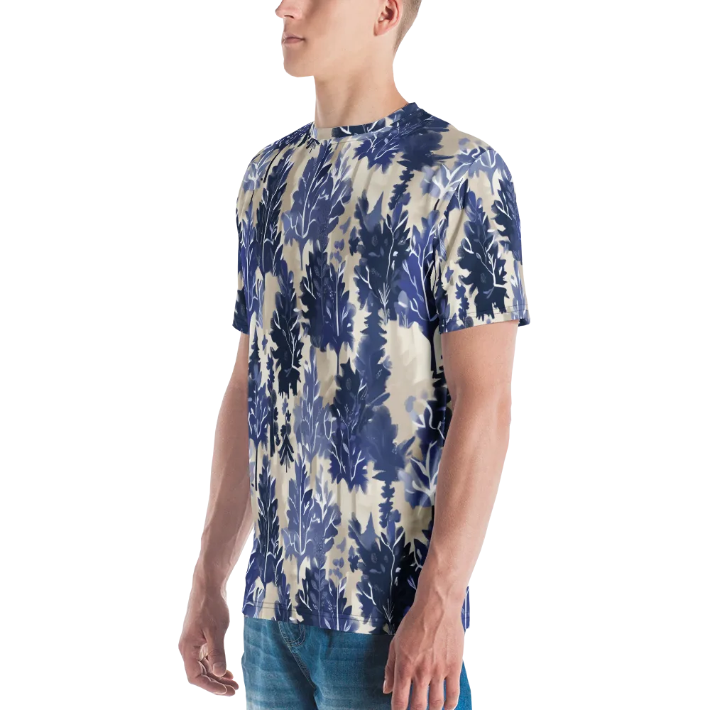 Indigo Understory on Men's Crew Neck T-Shirt — Left
