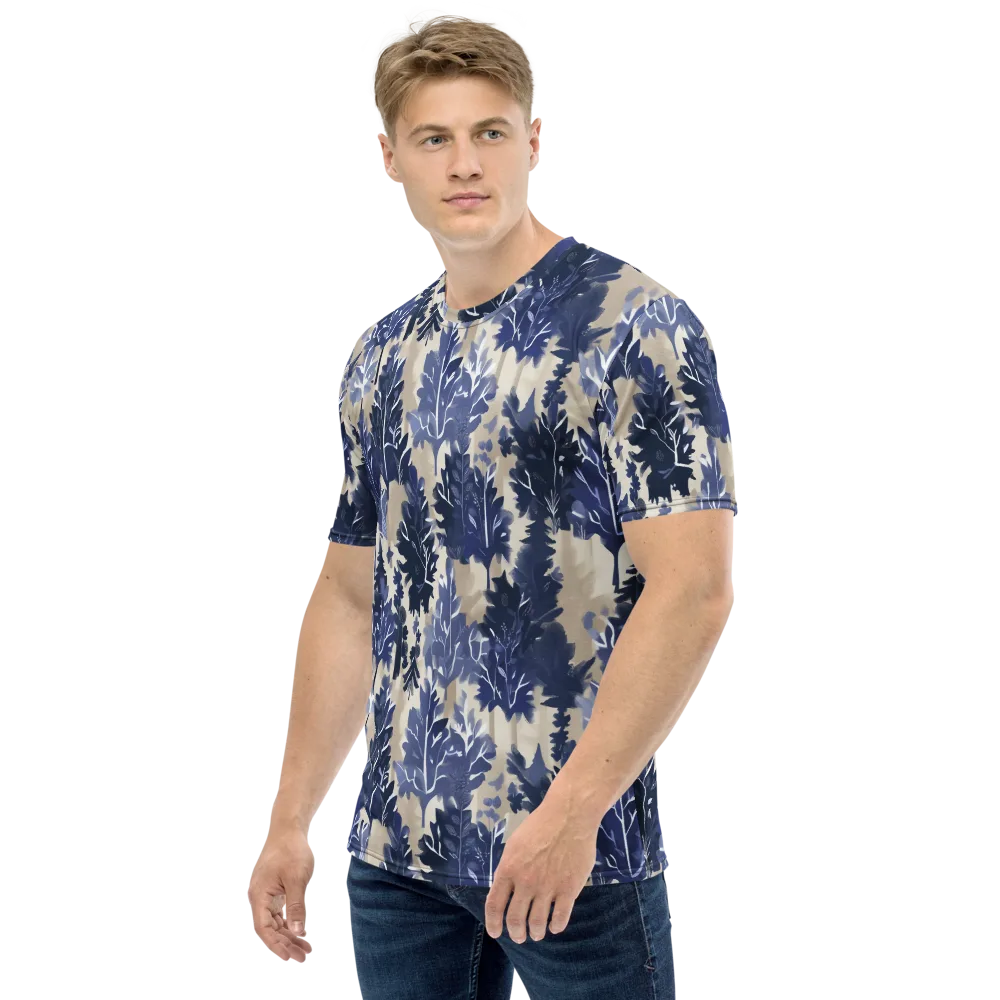Indigo Understory on Men's Crew Neck T-Shirt — Left