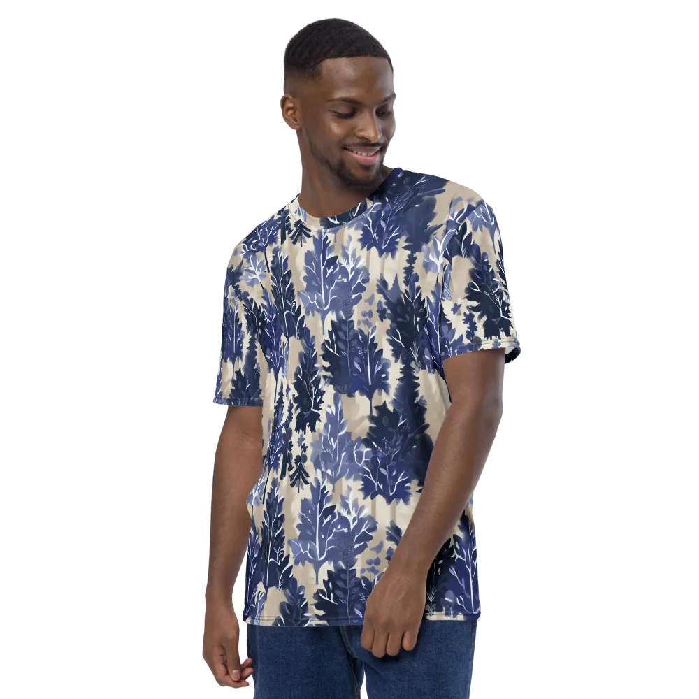 Indigo Understory on Men's Crew Neck T-Shirt — Left