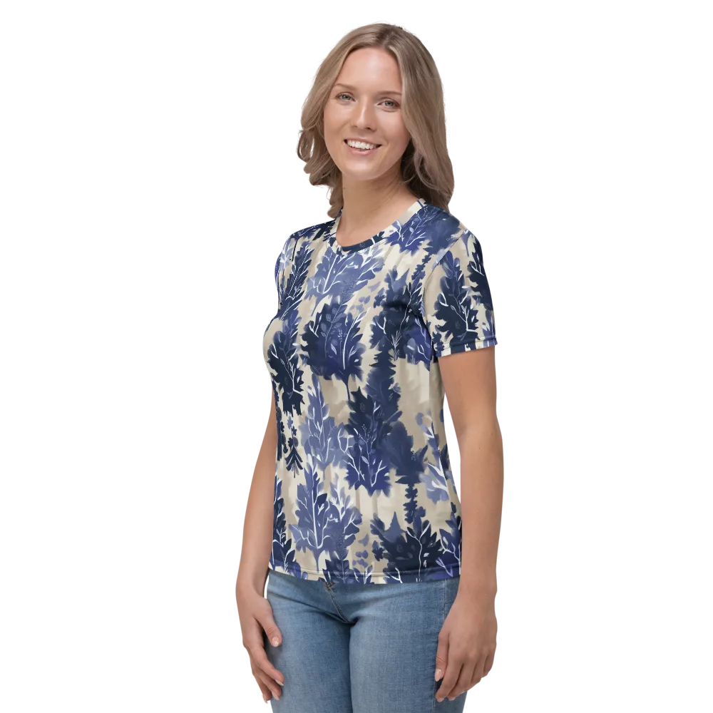 Indigo Understory on Women's Crew Neck T-Shirt — Left