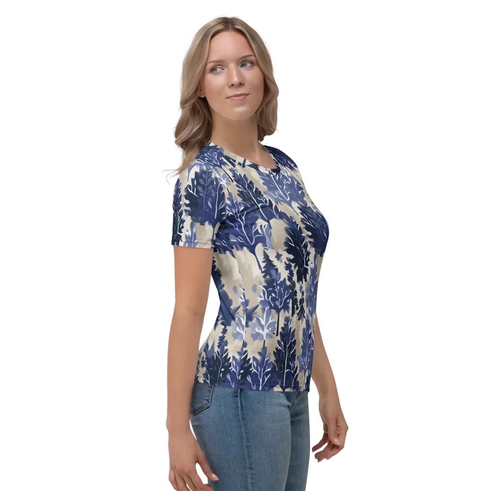 Indigo Understory on Women's Crew Neck T-Shirt — Right