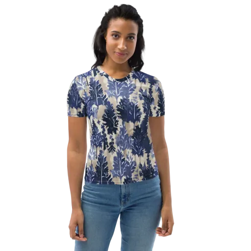 Indigo Understory on a Women's Crew Neck T-Shirt