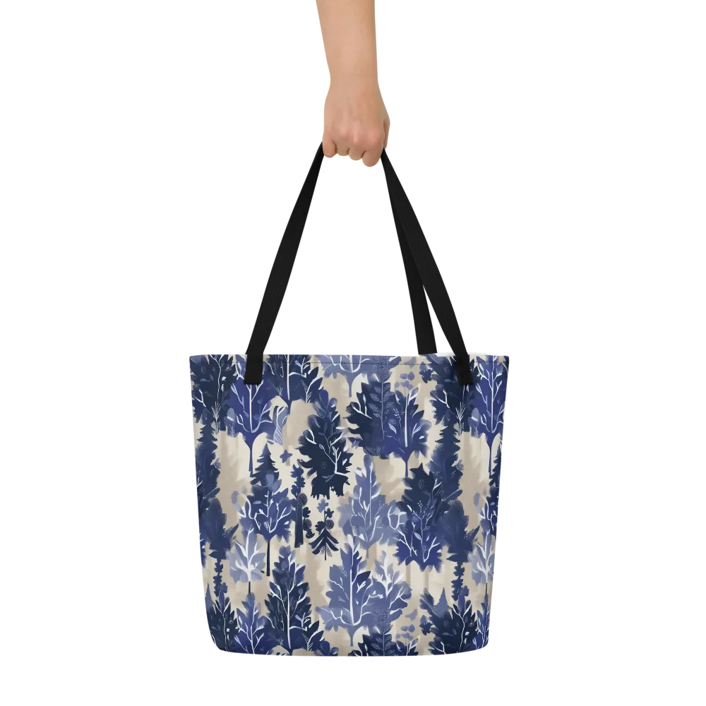 Indigo Understory on Large Tote Bag W/ Pocket — Front