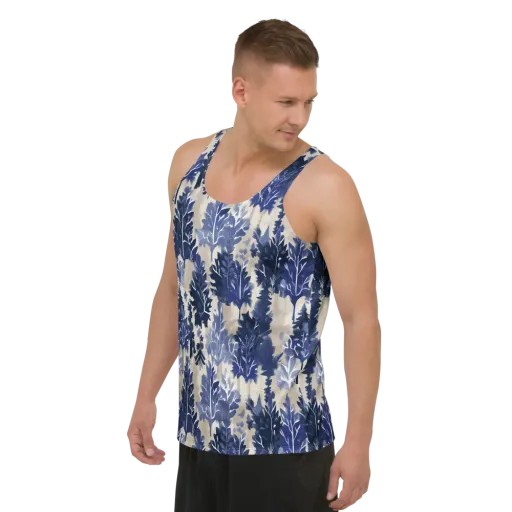Indigo Understory on a Men's Tank Top