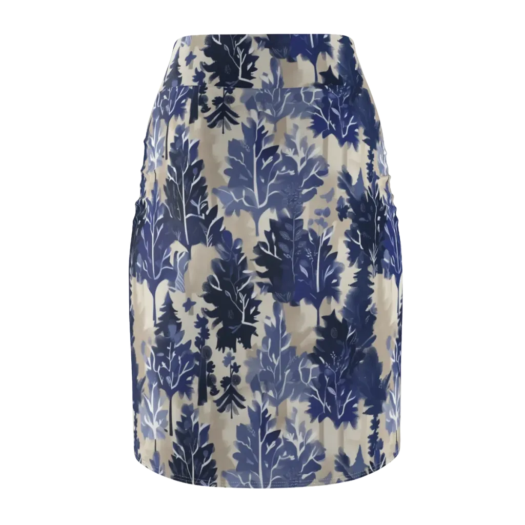 Indigo Understory on Pencil Skirt — Back