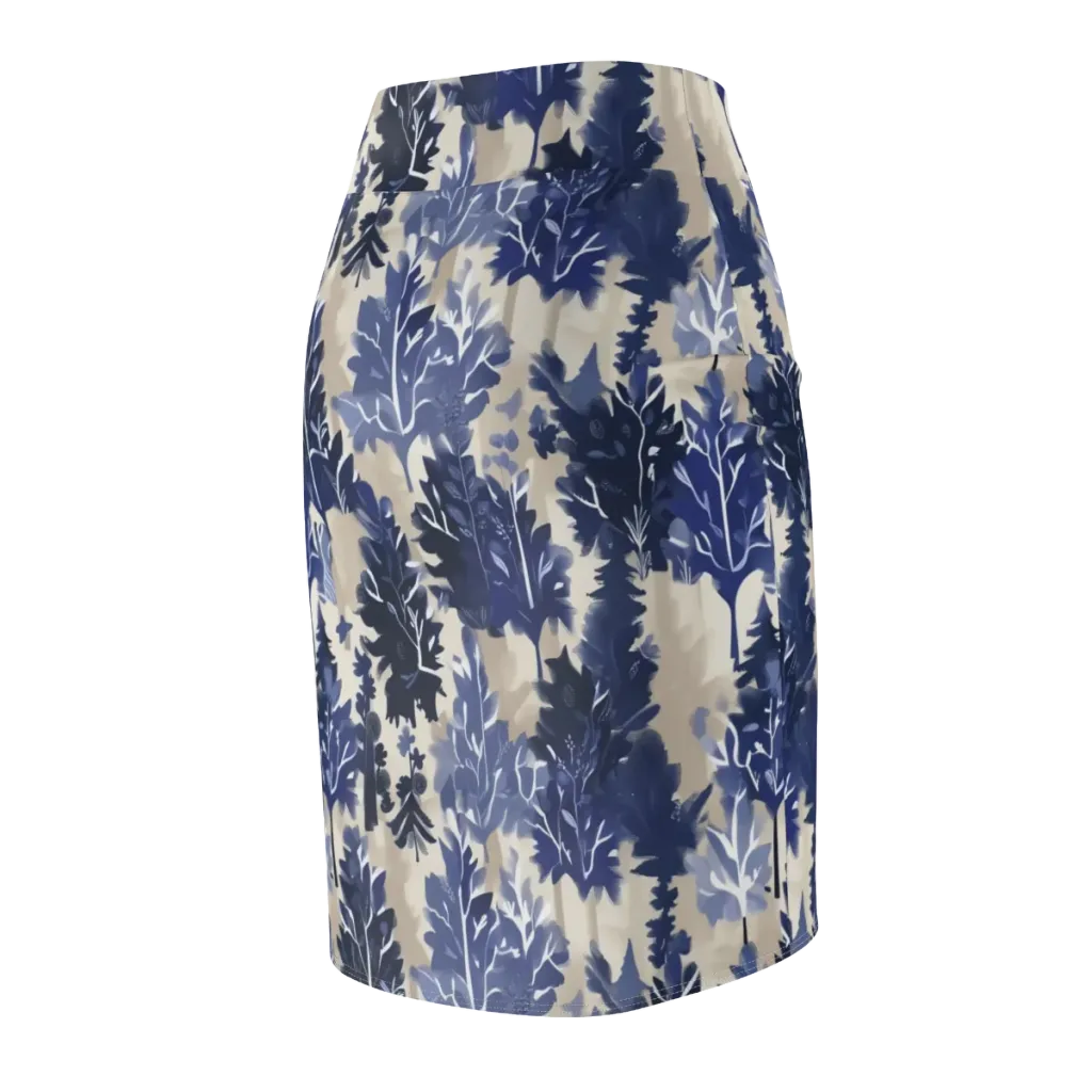 Indigo Understory on Pencil Skirt — Back Side