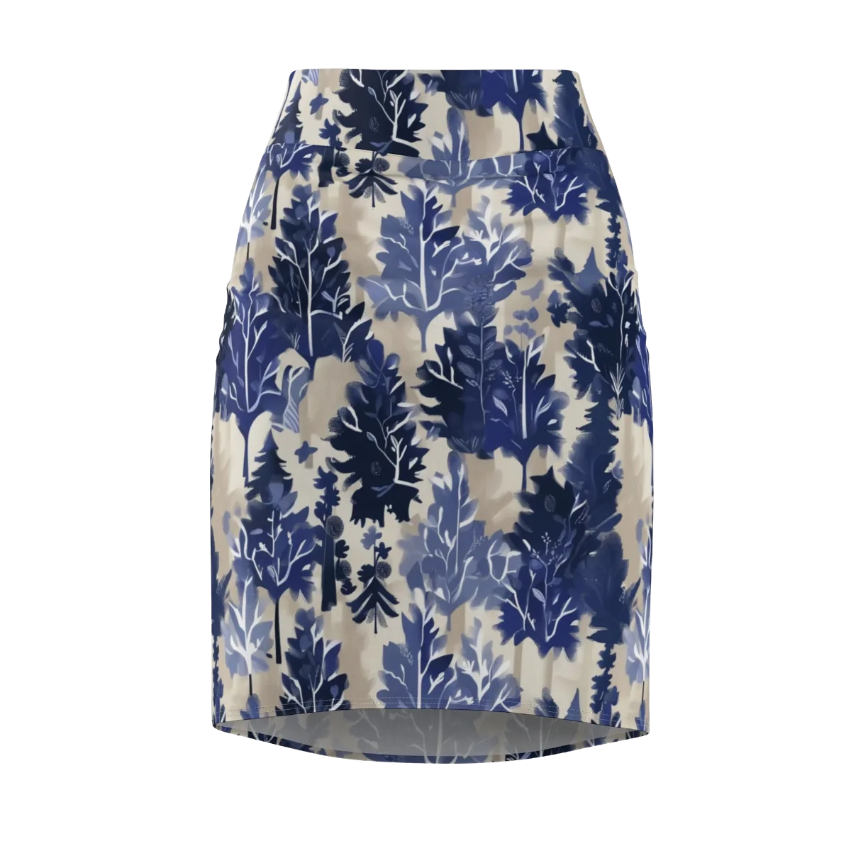 Indigo Understory on Pencil Skirt — Front