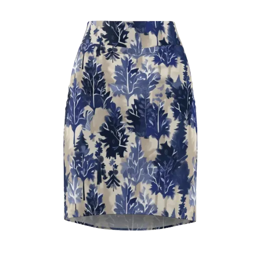Indigo Understory on a Pencil Skirt