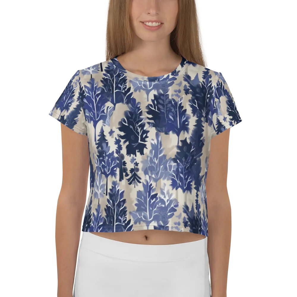 Indigo Understory on Crop Tee — Front