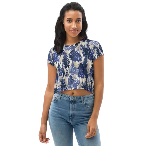 Indigo Understory on a Crop Tee