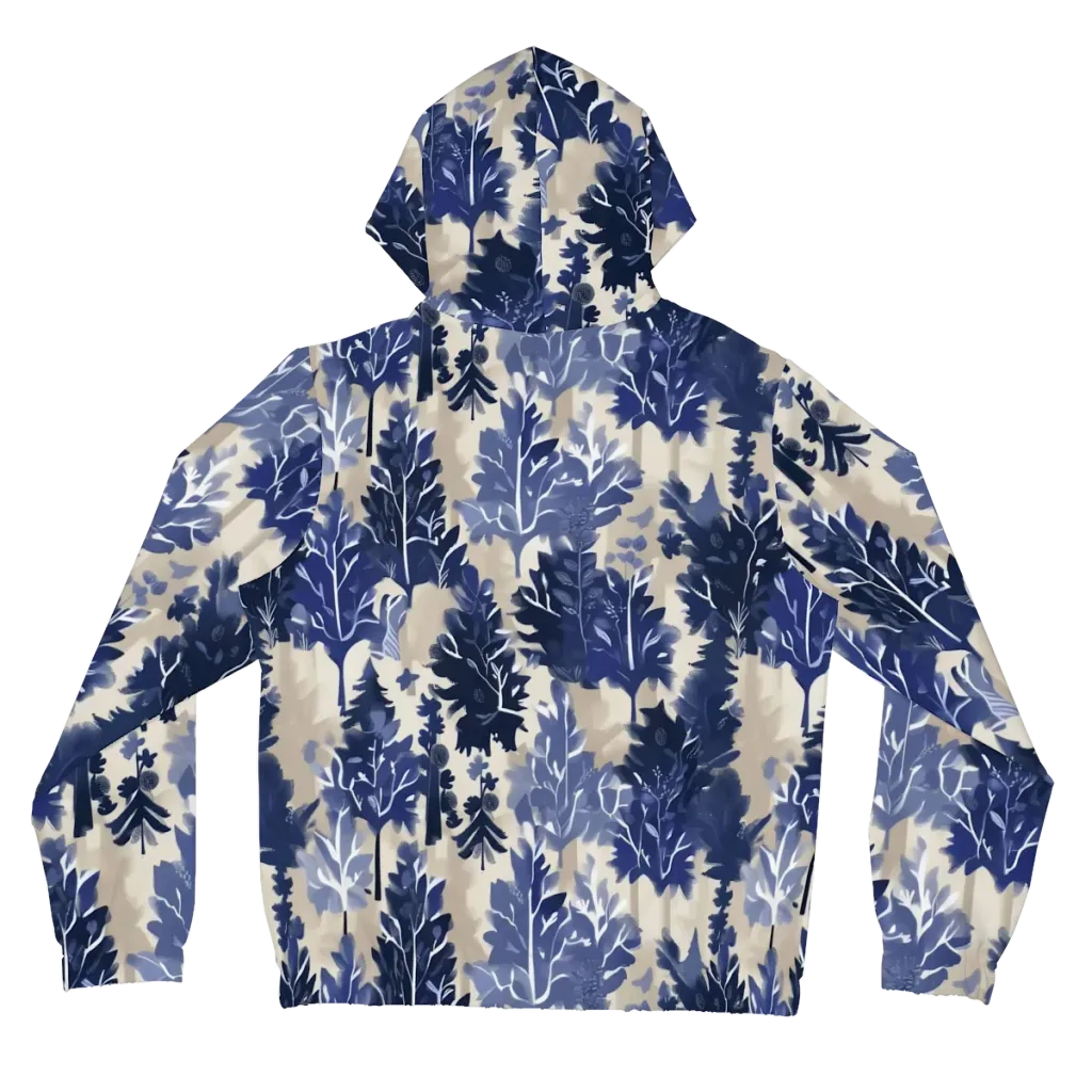 Indigo Understory on Women's Full-Zip Hoodie — Back