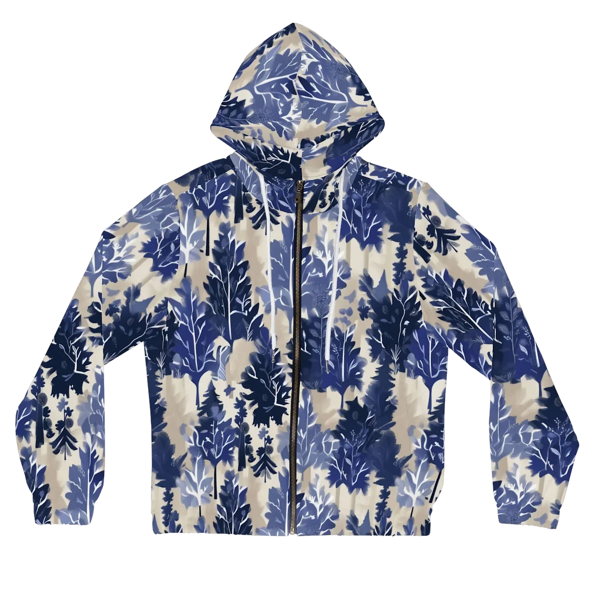 Indigo Understory on Women's Full-Zip Hoodie — Front