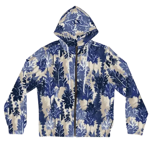 Indigo Understory on a Women's Full-Zip Hoodie