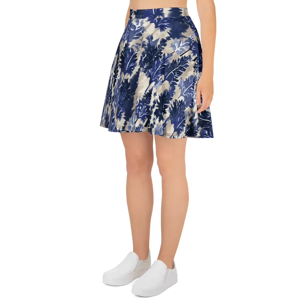 Indigo Understory on Skater Skirt — Left