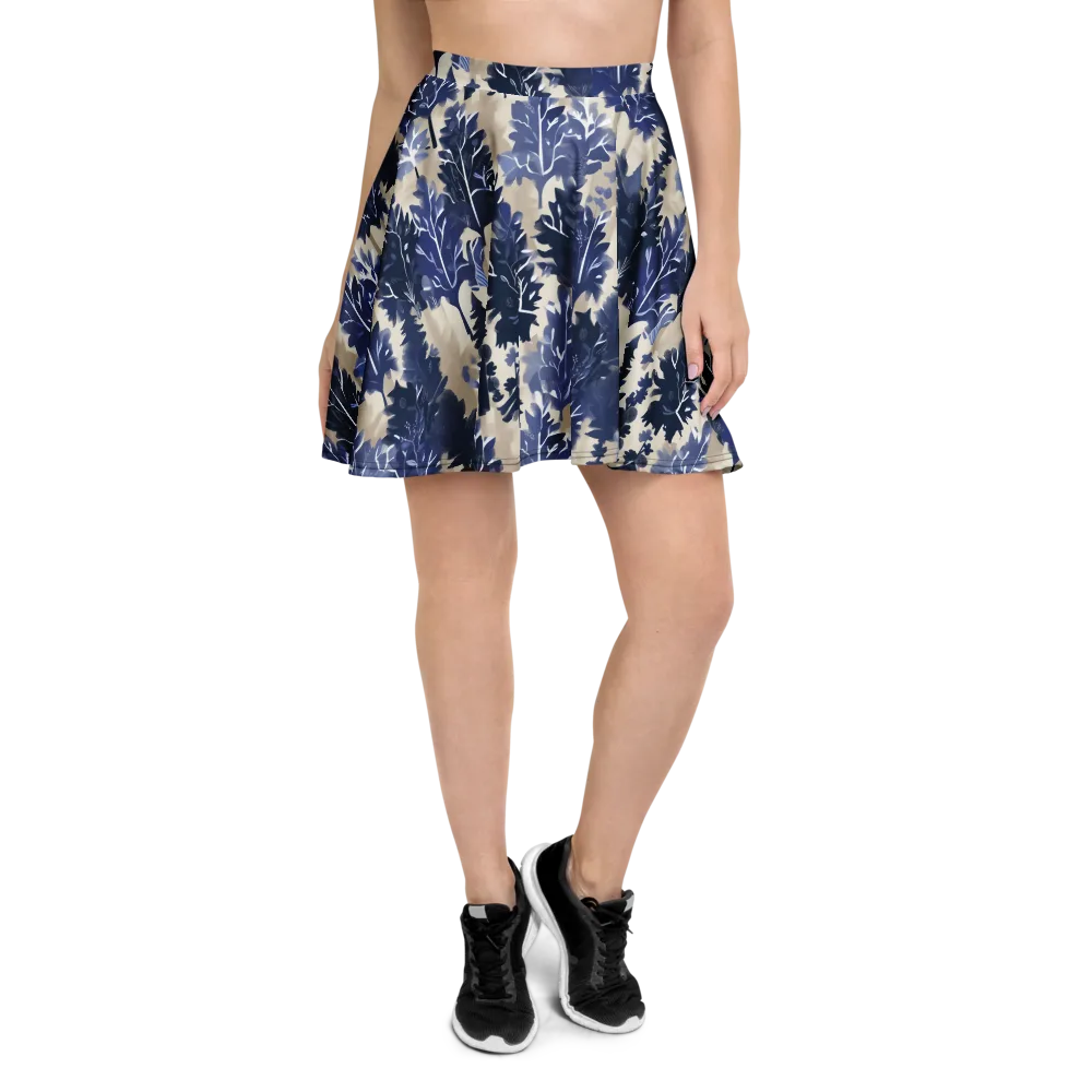 Indigo Understory on Skater Skirt — Front