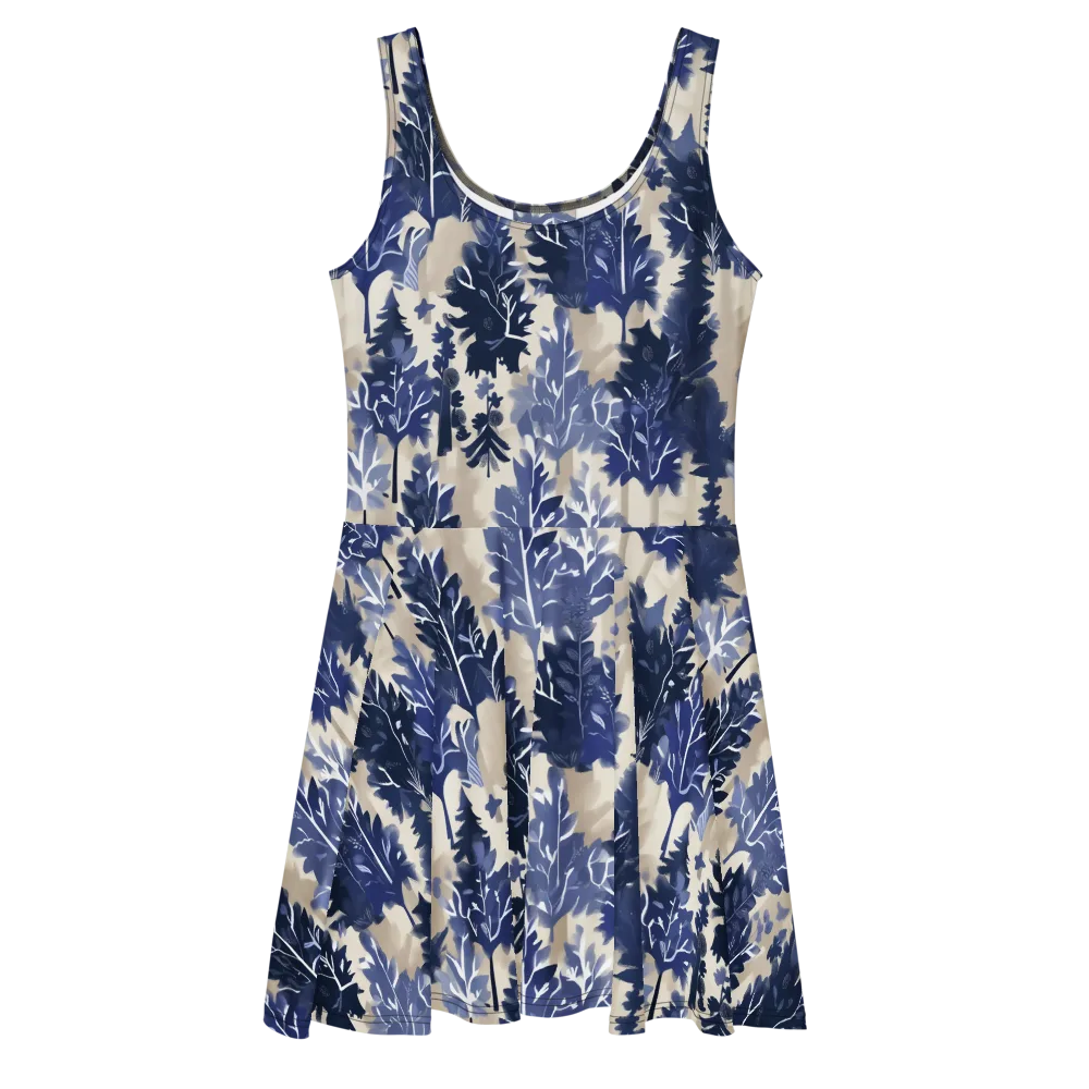Indigo Understory on Skater Dress — Front