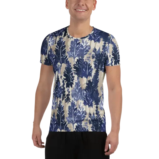 Indigo Understory on a Men's Athletic T-Shirt