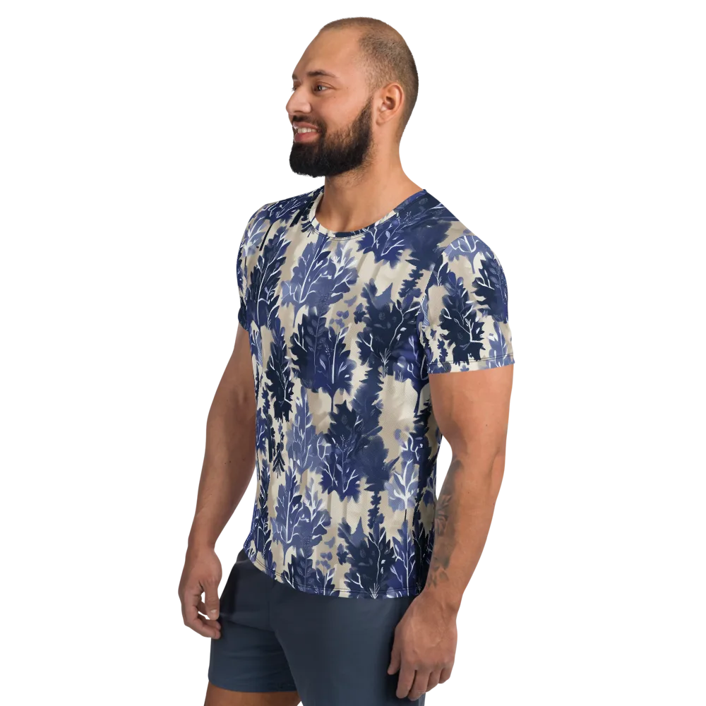 Indigo Understory on Men's Athletic T-Shirt — Left