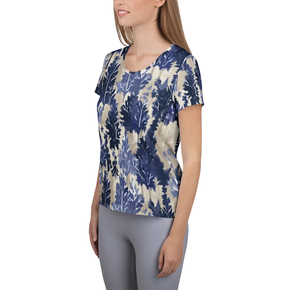 Indigo Understory on Women's Athletic T-Shirt — Left