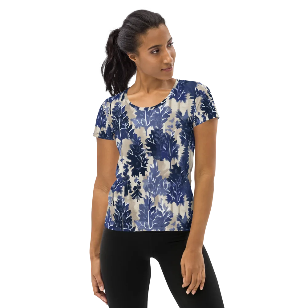 Indigo Understory on Women's Athletic T-Shirt — Front