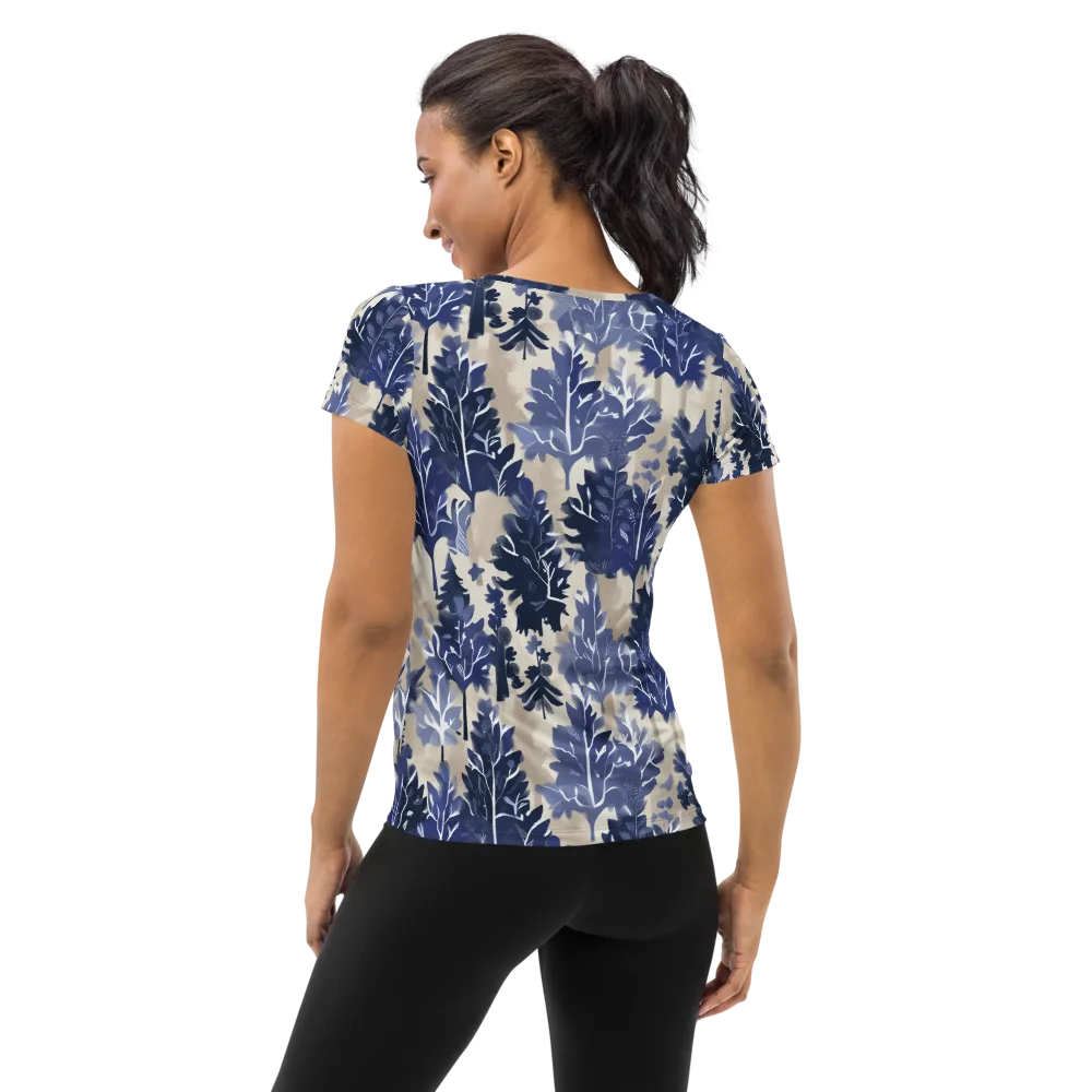 Indigo Understory on Women's Athletic T-Shirt — Back