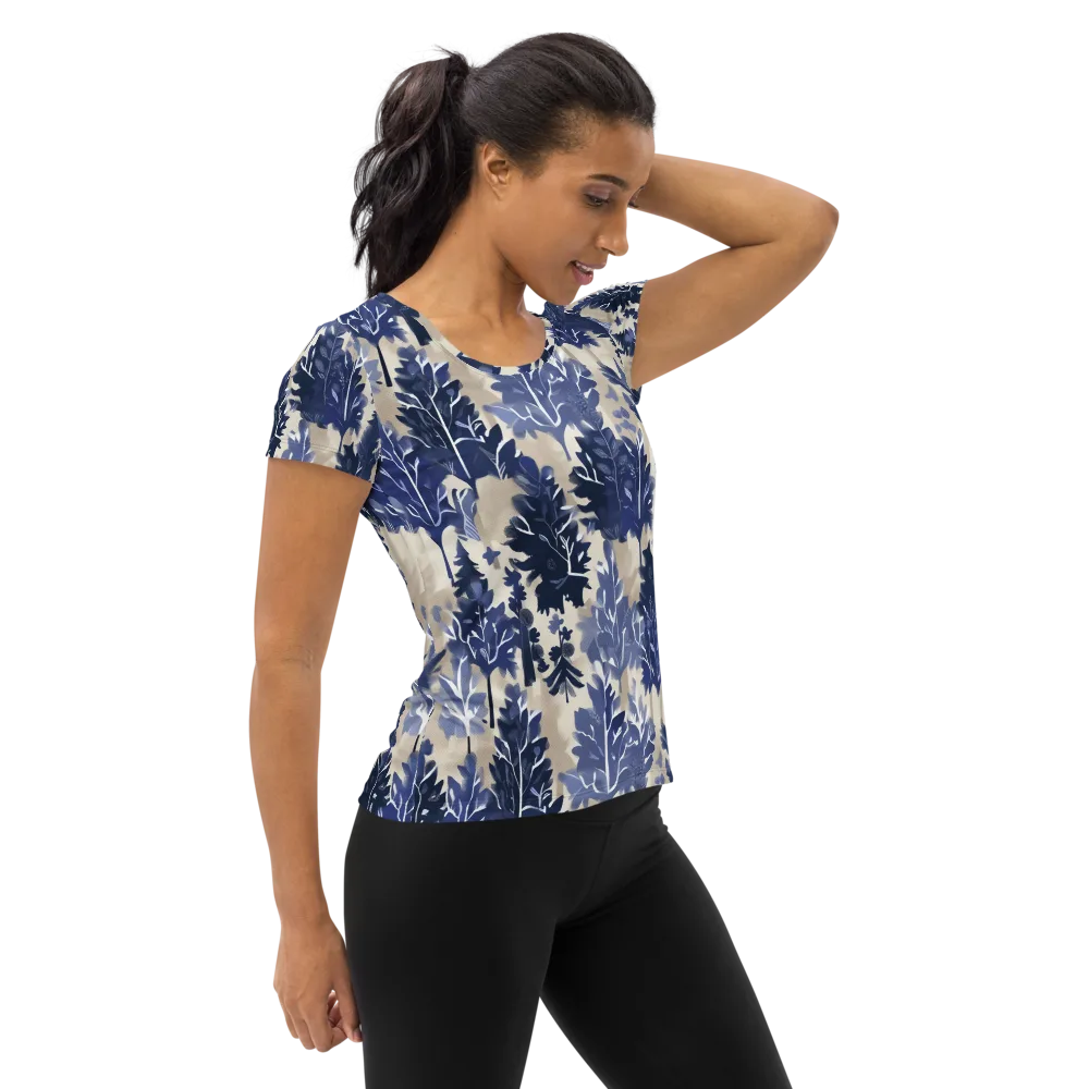 Indigo Understory on Women's Athletic T-Shirt — Right