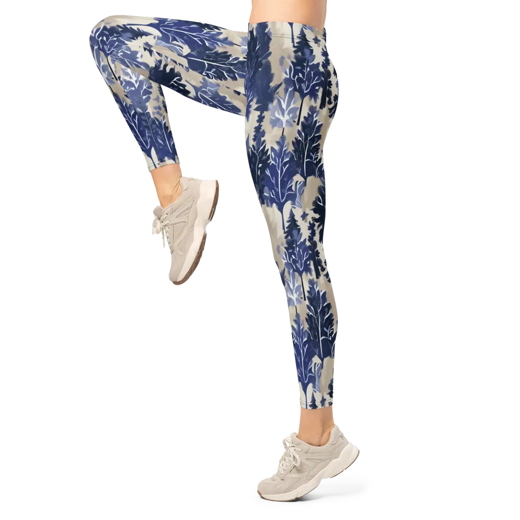 Indigo Understory on Leggings — Left