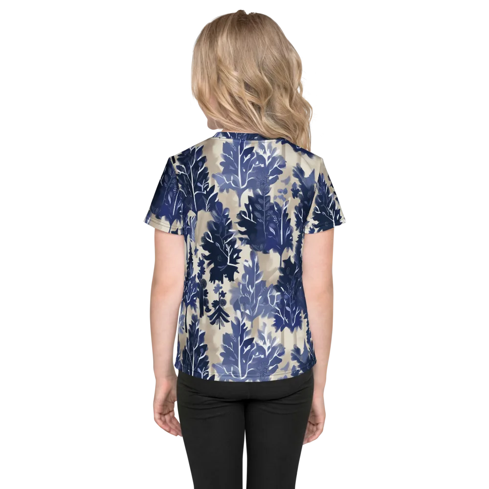 Indigo Understory on Kids Crew Neck T-Shirt — Back