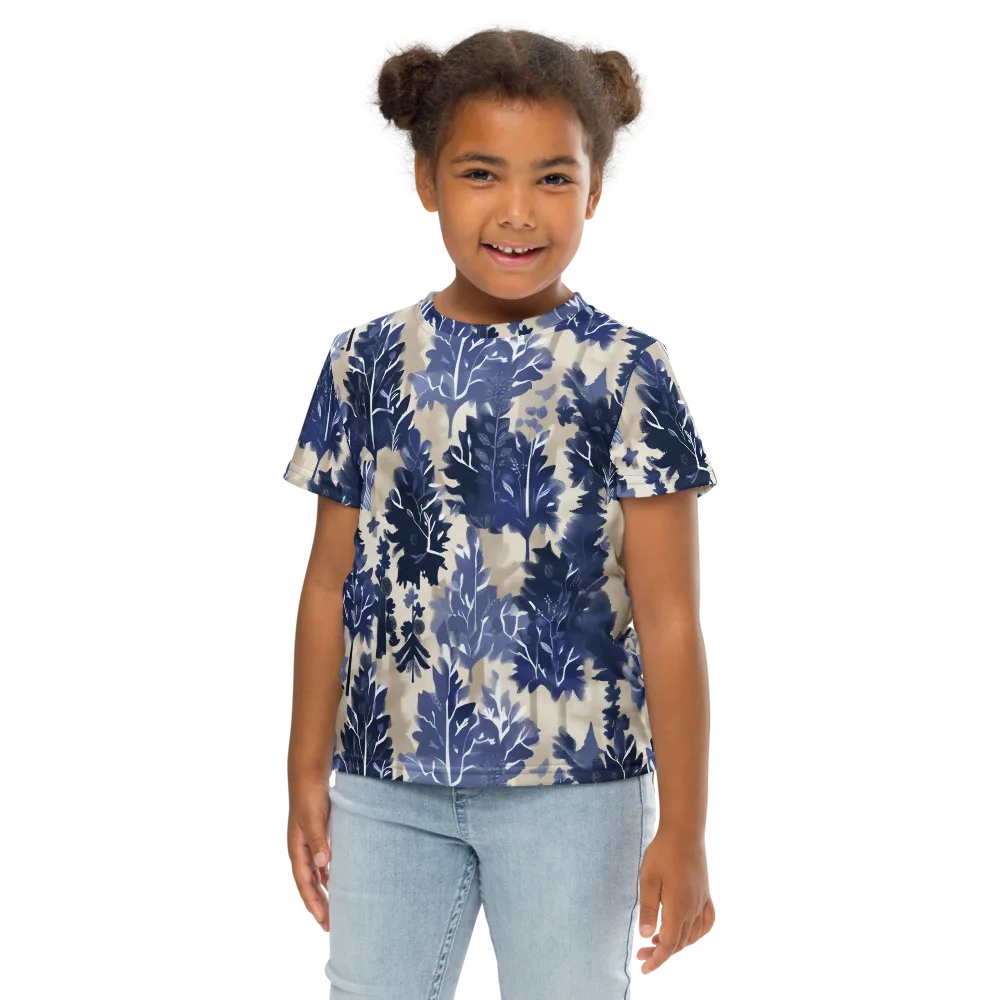 Indigo Understory on Kids Crew Neck T-Shirt — Front